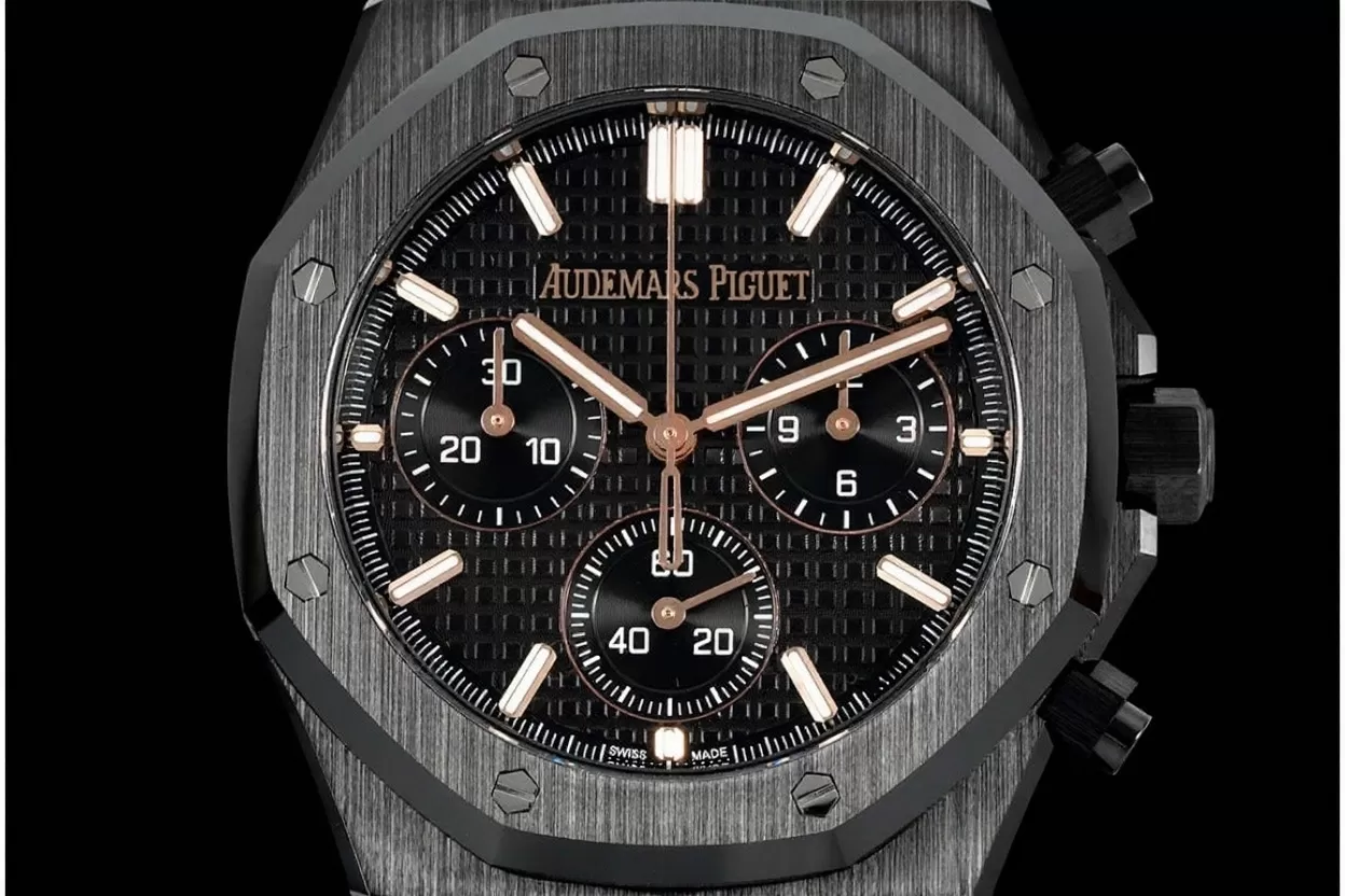 Royal Oak Chrono 26240CE 41mm Ceramic/Cer Black Dial APS V2 SH4401 Super Clone - Image 2