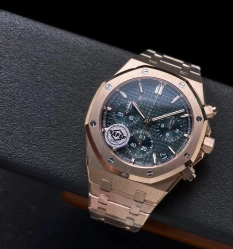 Royal Oak Chrono 26240OR 41mm RG/RG Green Dial APS SH4401 Super Clone