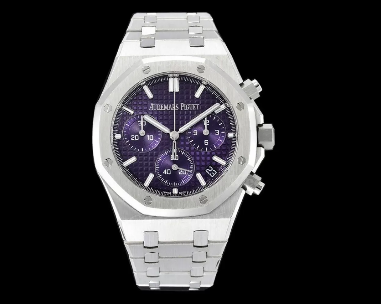 Royal Oak Chrono 26240ST 41mm SS/SS Purple Dial APS SH4401 Super Clone