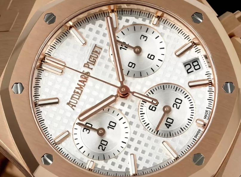 Royal Oak Chrono 26240OR 41mm RG/RG White Dial APS SH4401 Super Clone - Image 4