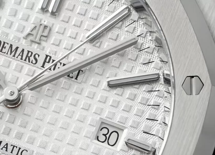 Royal Oak 15400 SS/SS White/Stk APSF SA3120 Super Clone - Image 4