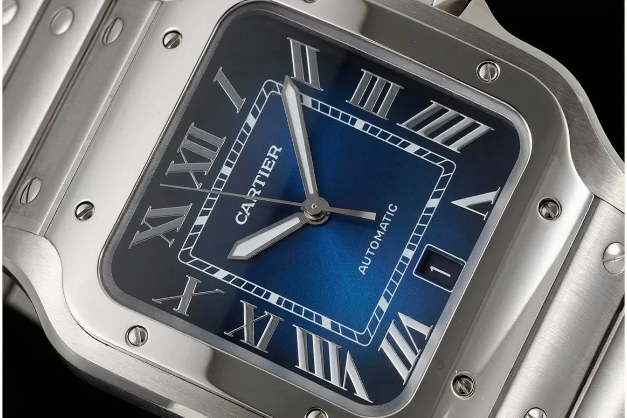 Santos De Cartier 2018 Mens XL 40mm SS/SS Blue BVF MY9019 - Image 4