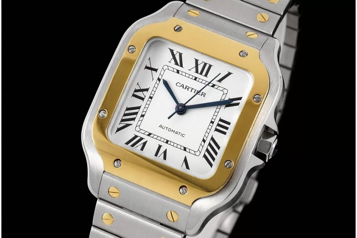 Santos De Cartier 35mm YG/SS Wht BVF MY9039