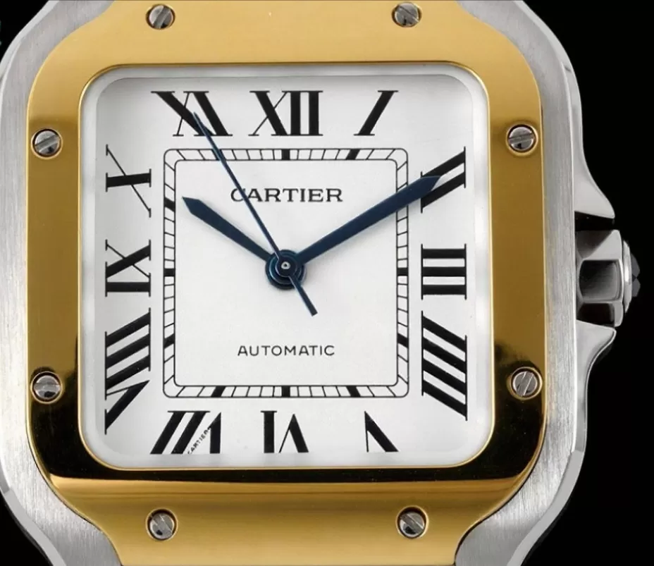 Santos De Cartier 35mm YG/SS Wht BVF MY9039 - Image 2