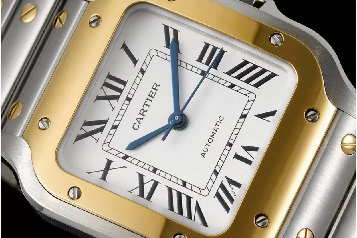 Santos De Cartier 35mm YG/SS Wht BVF MY9039 - Image 4