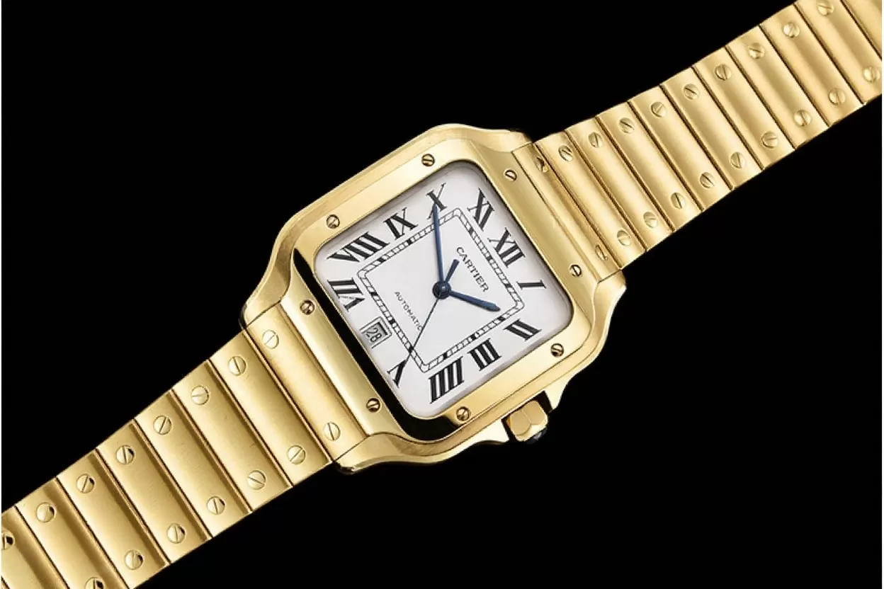 Cartier - Santos De Cartier Mens XL YG/YG White 3KF MY9015 - Image 5
