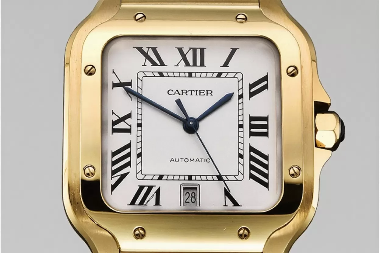 Cartier - Santos De Cartier Mens XL YG/YG White 3KF MY9015 - Image 3