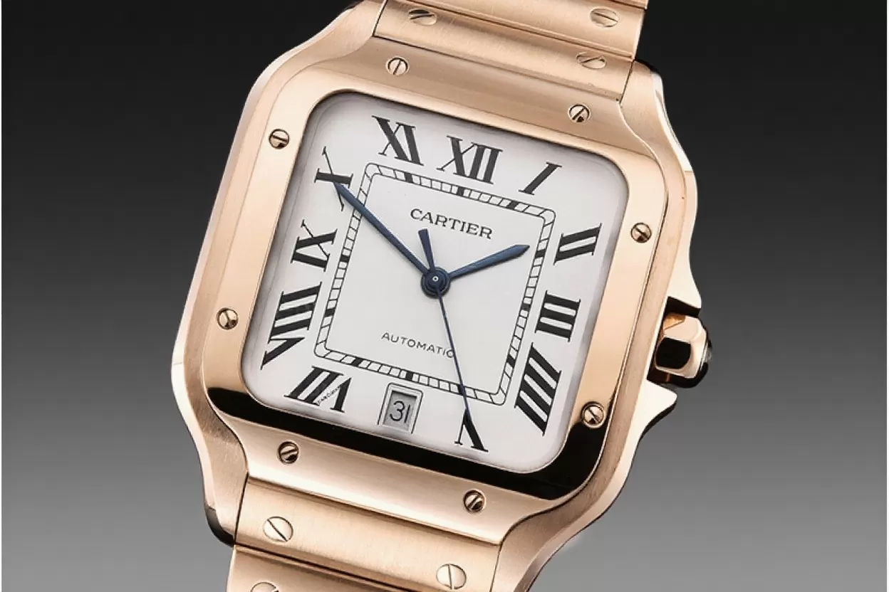 Cartier - Santos De Cartier Mens XL RG/RG White 3KF MY9015