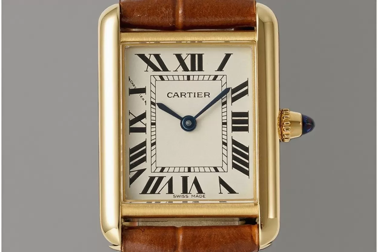 Tank Louis 22mm YG/LE White Dial AF Quartz - Image 2