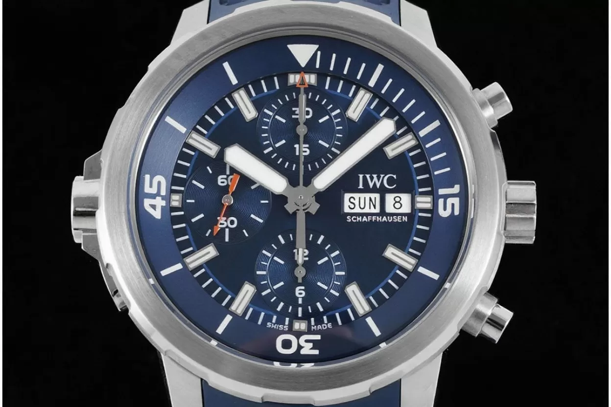 IWC - Aquatimer Chrono 44mm blue/Stk SS/RU V6SF A7750 - Image 2