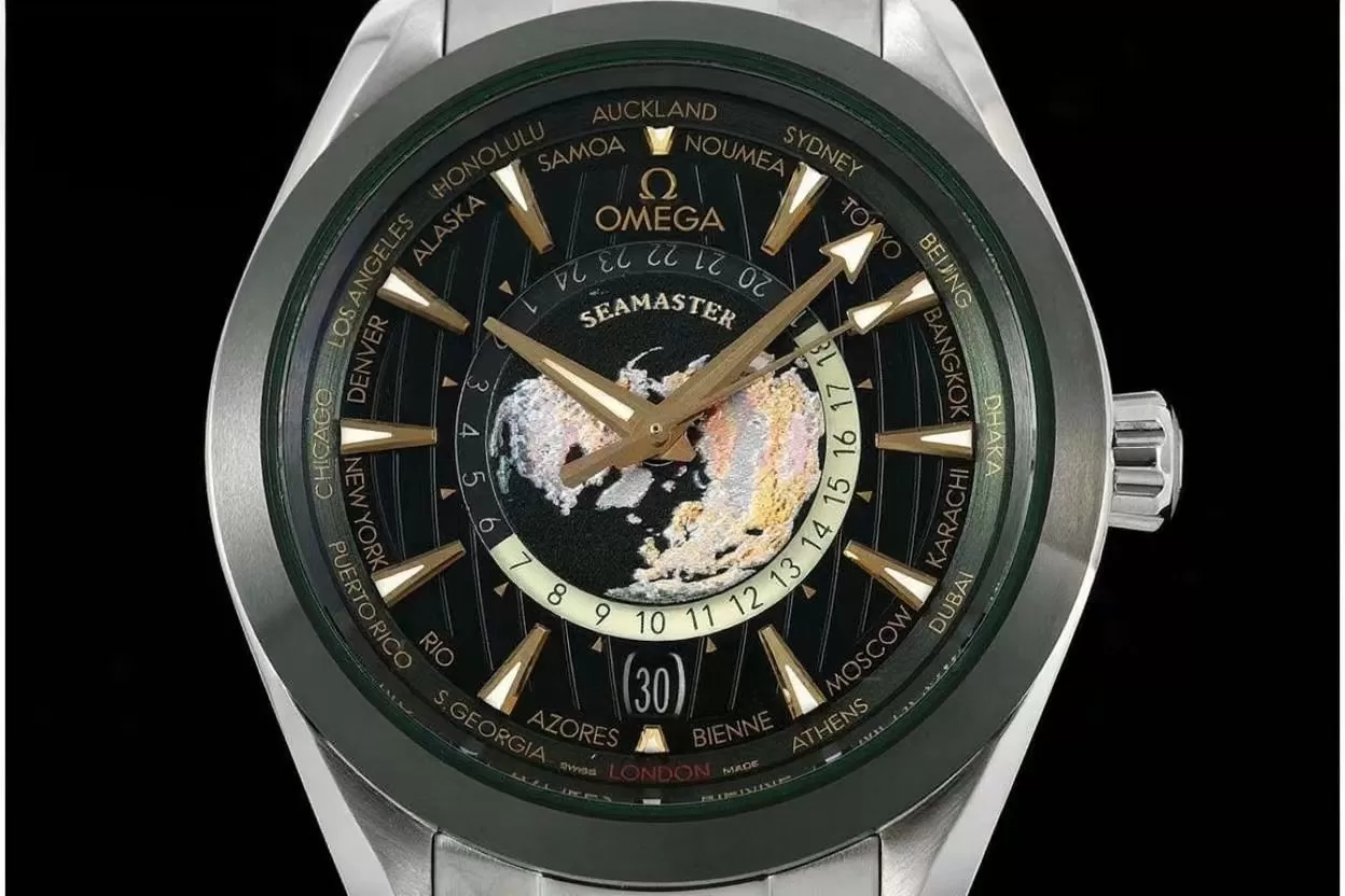 Aqua Terra 150M 43mm Worldtimer SS/SS Green Dial VSF A8938 - Image 2