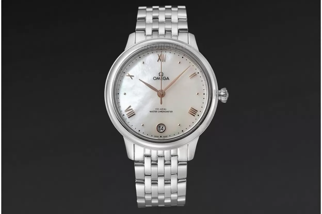 De Ville Prestige Ladies 34mm SS/SS White Mop Dial VSF A8800