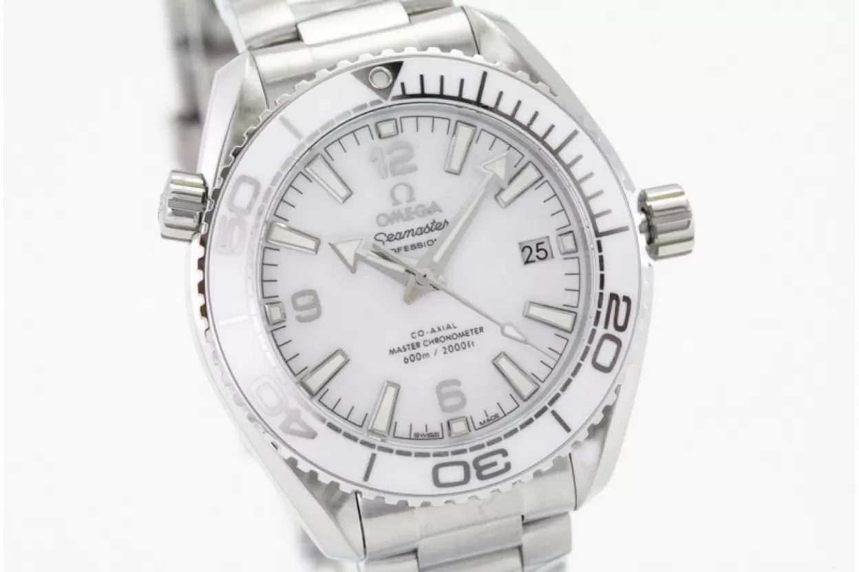Planet Ocean 600M 39.5mm SS/SS Ladies White Dial VSF A8800 - Image 15