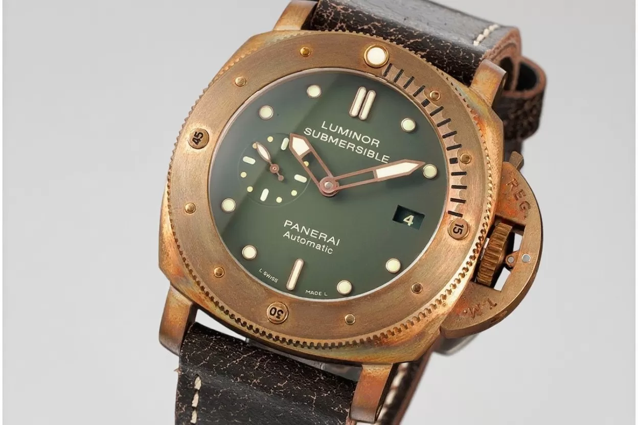PAM382N Bronzo Submersible BR/LE Green VSF V2 Mod9000