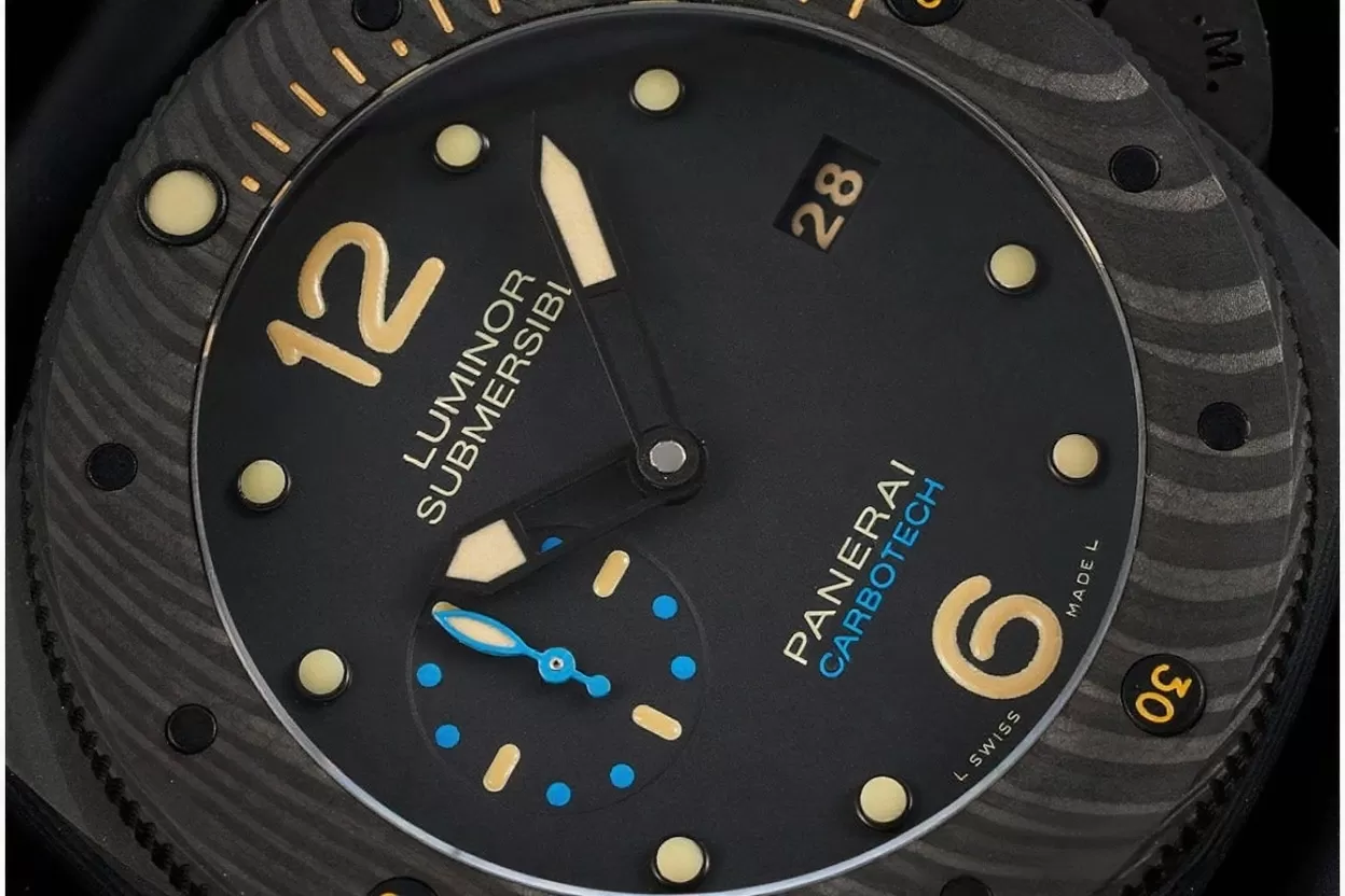 Submersible PAM616 47mm Carbon/RU Black Dial VSF V3 P9000 Super Clone - Image 3