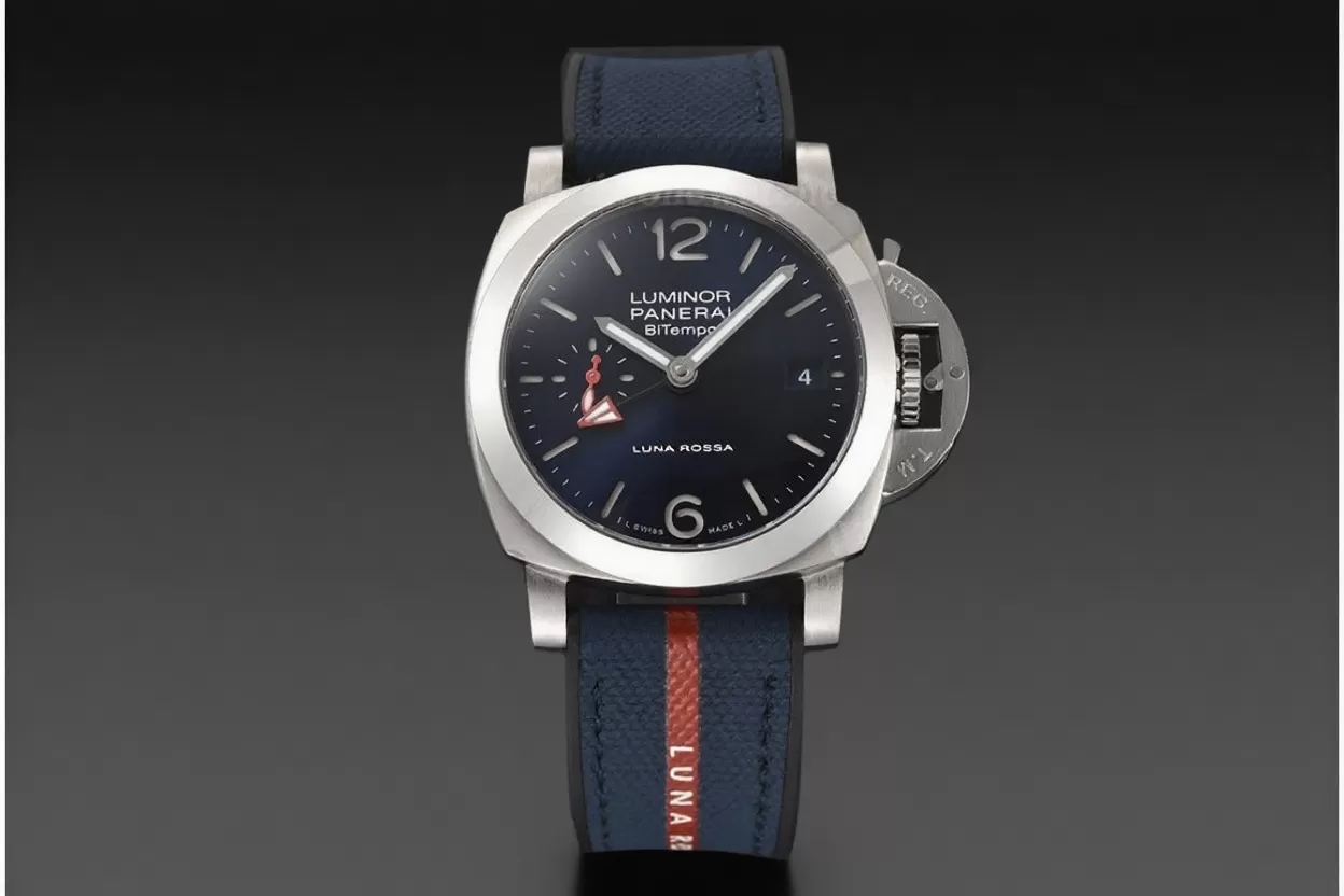 Luminor PAM1404 Bitempo GMT 40mm SS/NY Blue Dial VSF P900 - Image 4