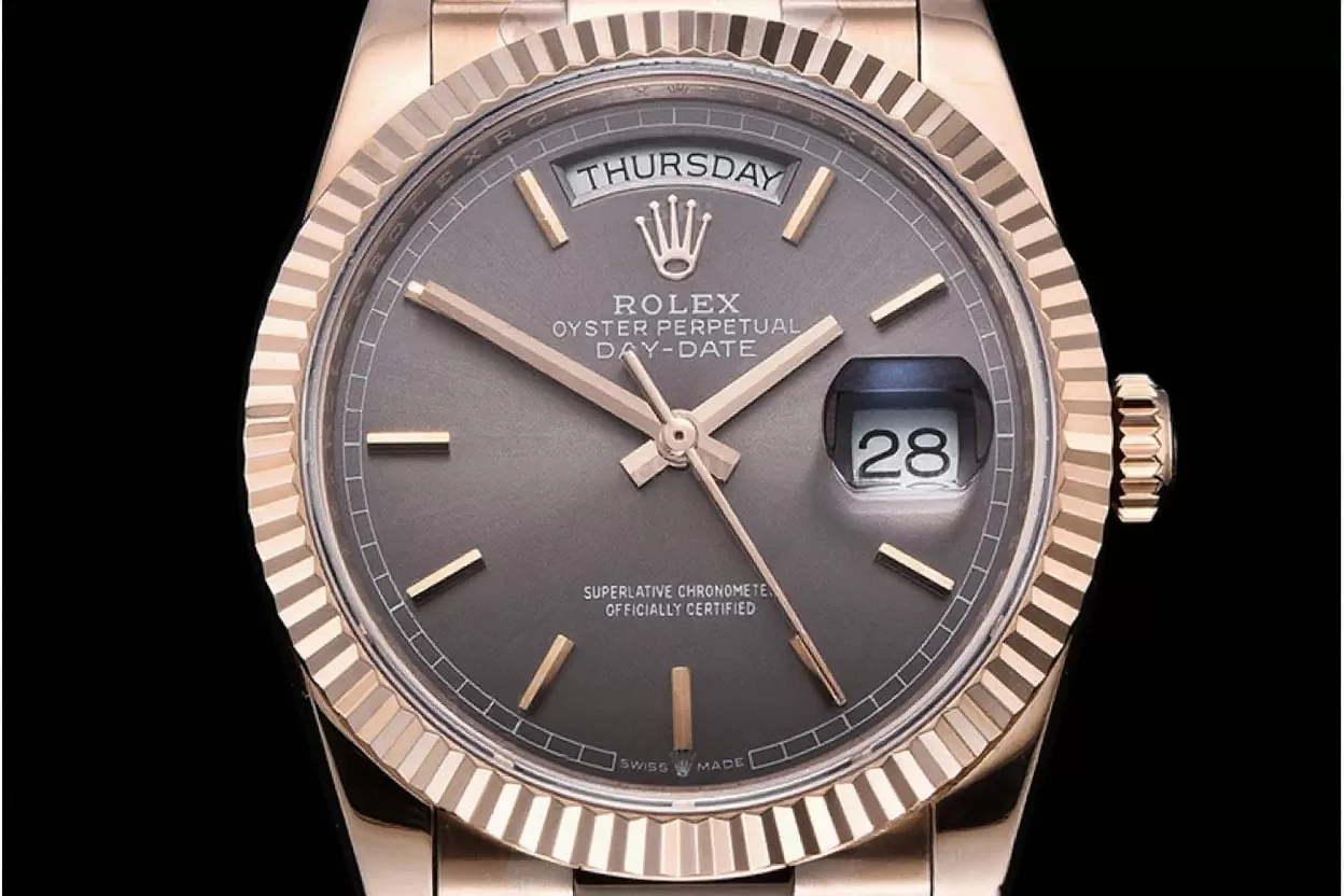 Rolex - DayDate 36mm Flt RG/RG Grey Stk BP Asia 2836 - Image 8
