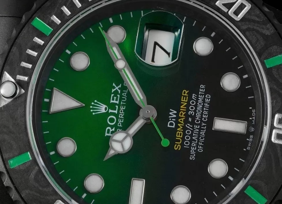 Submariner DIW 40mm 904L DLC/DLC Grn/Blk Dial VSF VS3135 - Image 6