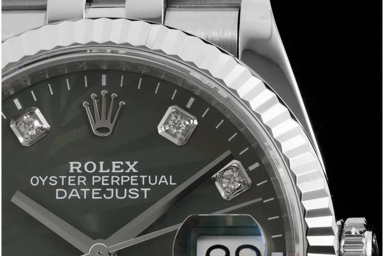 Datejust 126234 36mm Jub SS/SS Palm Motif Green/Dia VSF DD3235 - Image 5