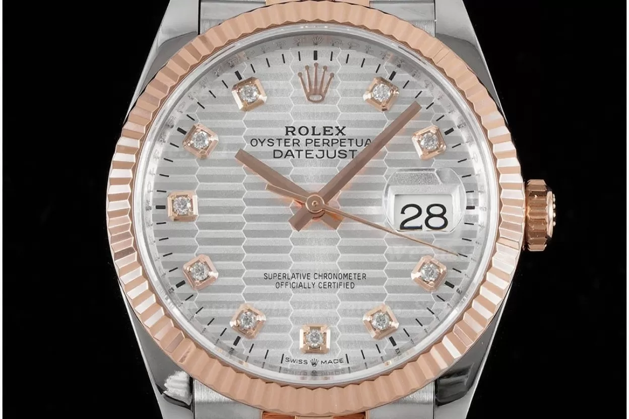 Datejust 126231 36mm Jub RG/SS Textured Silver/Dia VSF DD3235 - Image 2