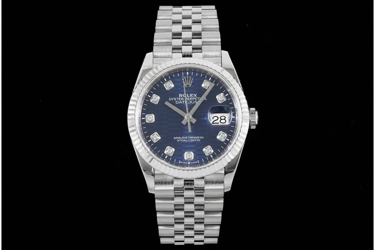 Datejust 126234 36mm Jub SS/SS Blue Textured/Dia VSF DD3235