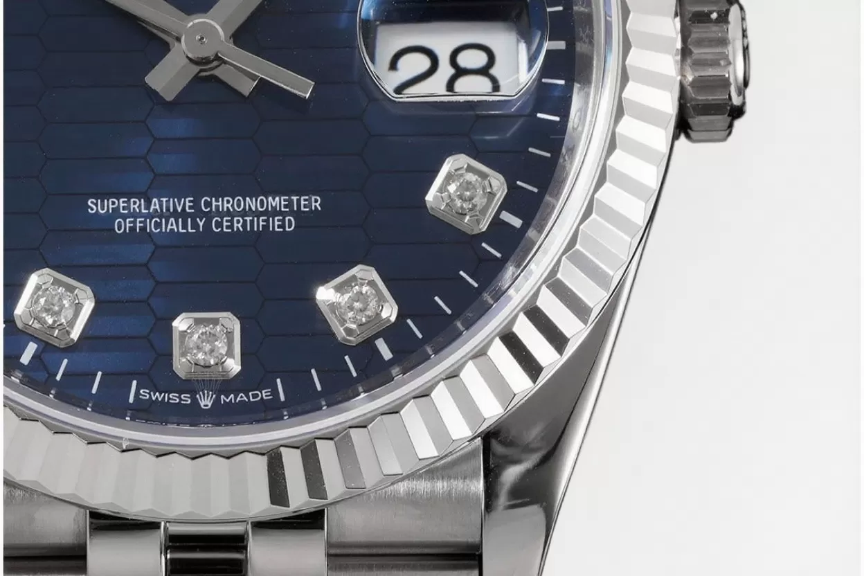 Datejust 126234 36mm Jub SS/SS Blue Textured/Dia VSF DD3235 - Image 7