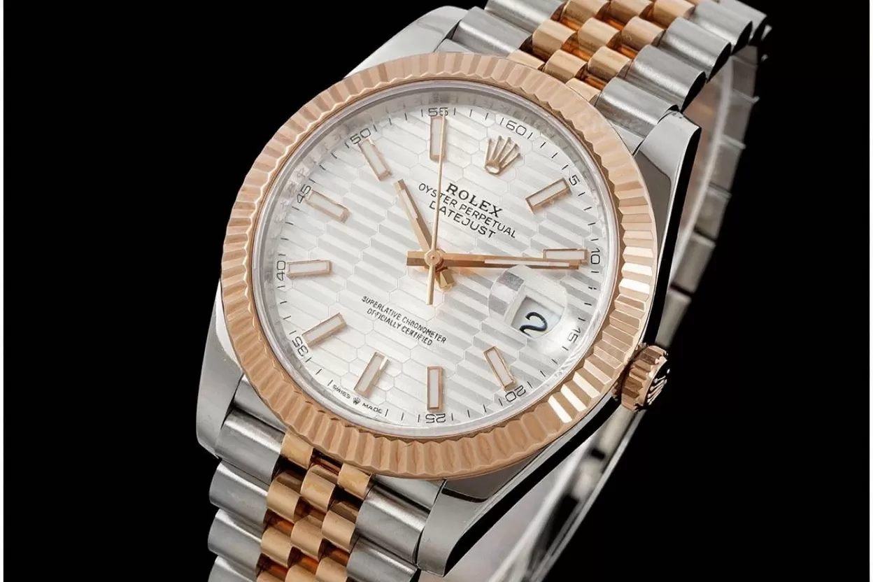 Datejust 126331 41mm Jub RG/SS Silver Textured Dial VSF DD3235
