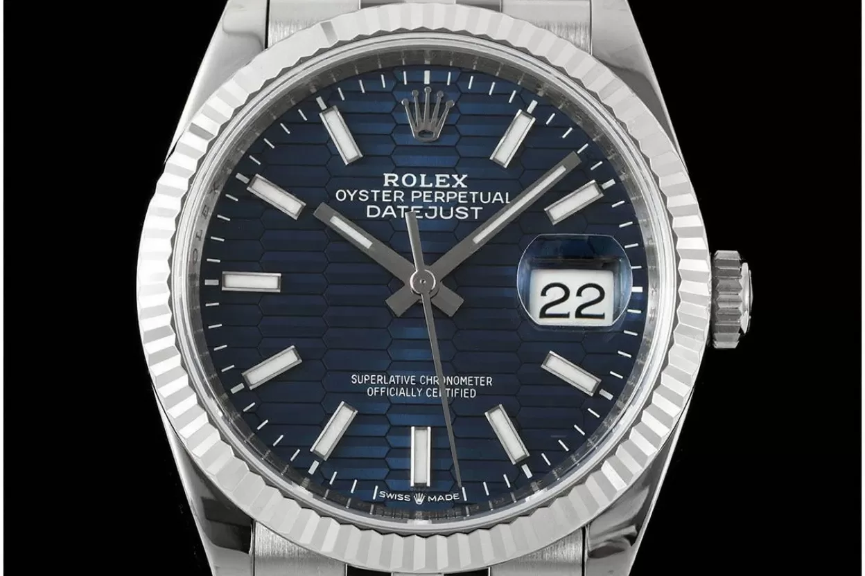Datejust 126234 36mm Jub SS/SS Blue Textured/Stk VSF DD3235 - Image 2