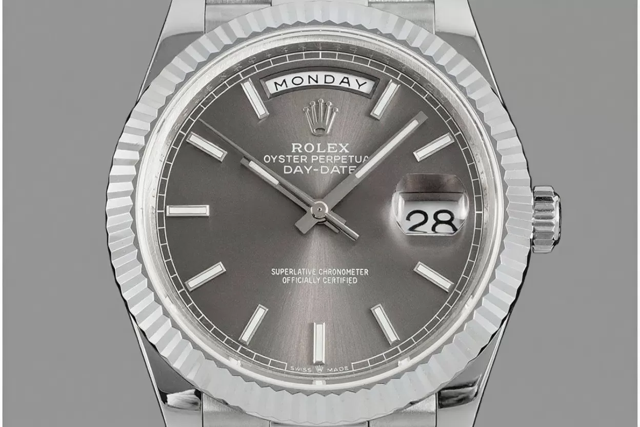 DayDate 228239 40mm SS/SS Grey/Stk JDF V4 VR3255 (Gain Weight) - Image 2
