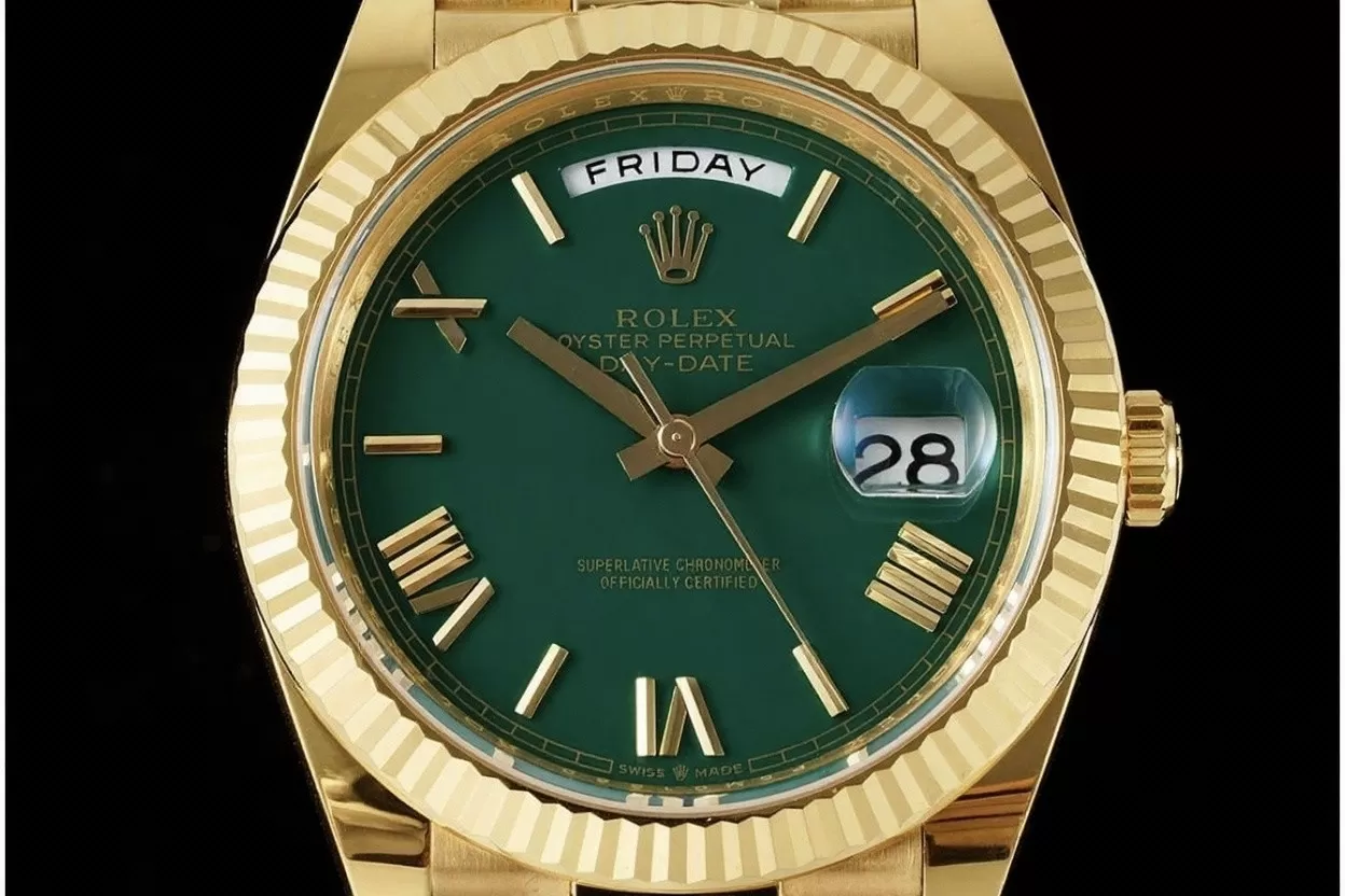 DayDate 228238 40mm YG/YG Green Dial THBF V3 SH3255(Tungsten Heavy Version)