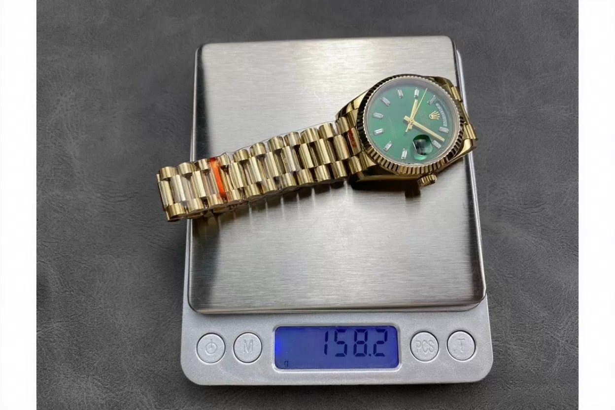 DayDate 128238 36mm YG/YG Green/Diam QF V3 VR3255(Gain Weight) - Image 21