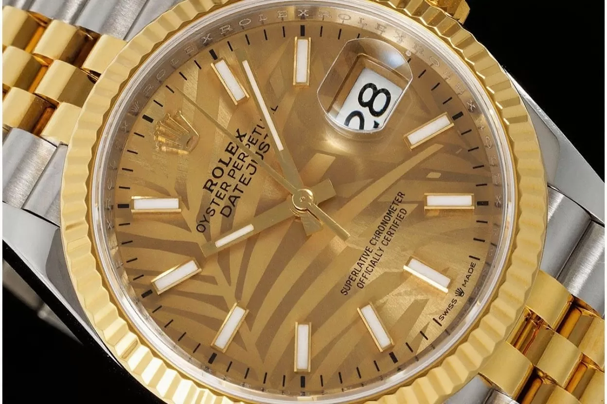 Datejust 126233 36mm Jub SS/YG Gold Palm Motif Dial VSF DD3235 - Image 3