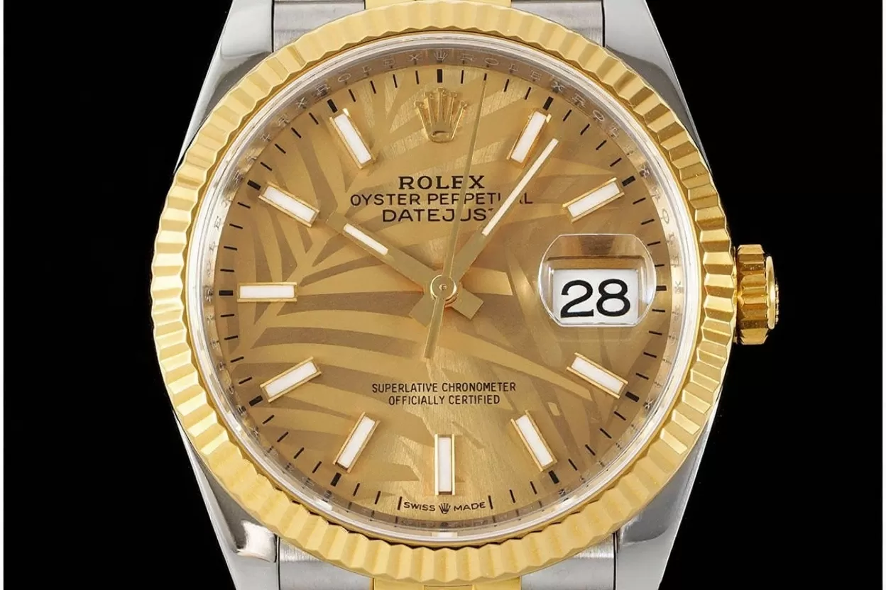 Datejust 126233 36mm Jub SS/YG Gold Palm Motif Dial VSF DD3235 - Image 2