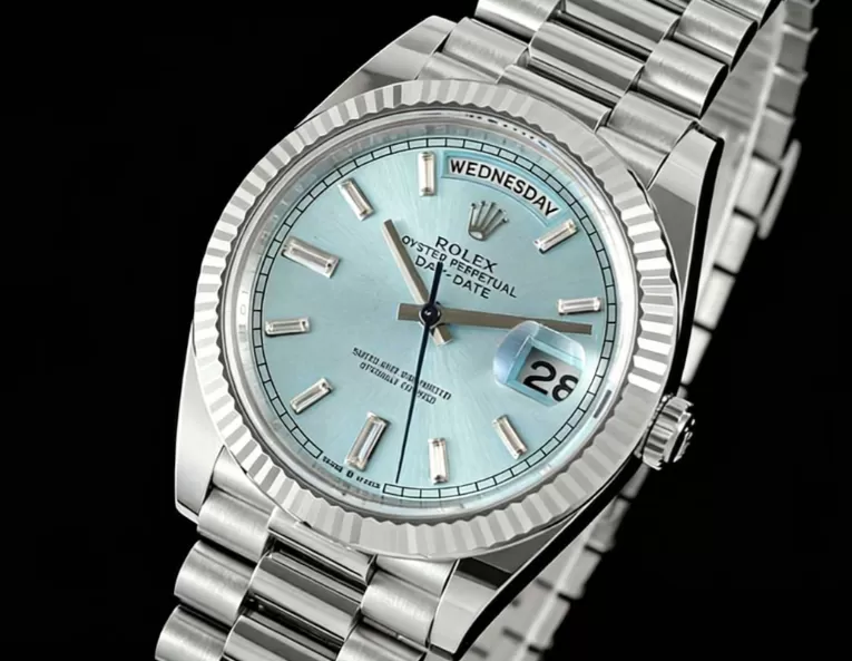 DayDate 228236 40mm SS/SS Ice Blue/Dia THBF V3 SH3255(Tungsten Heavy Version)