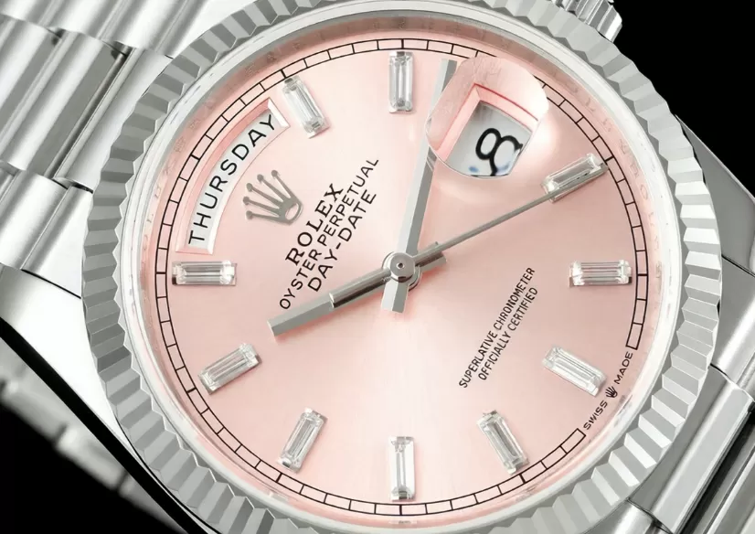 DayDate 128239 36mm SS/SS Pink/Dia QF V2 A2836(Gain Weight) - Image 2
