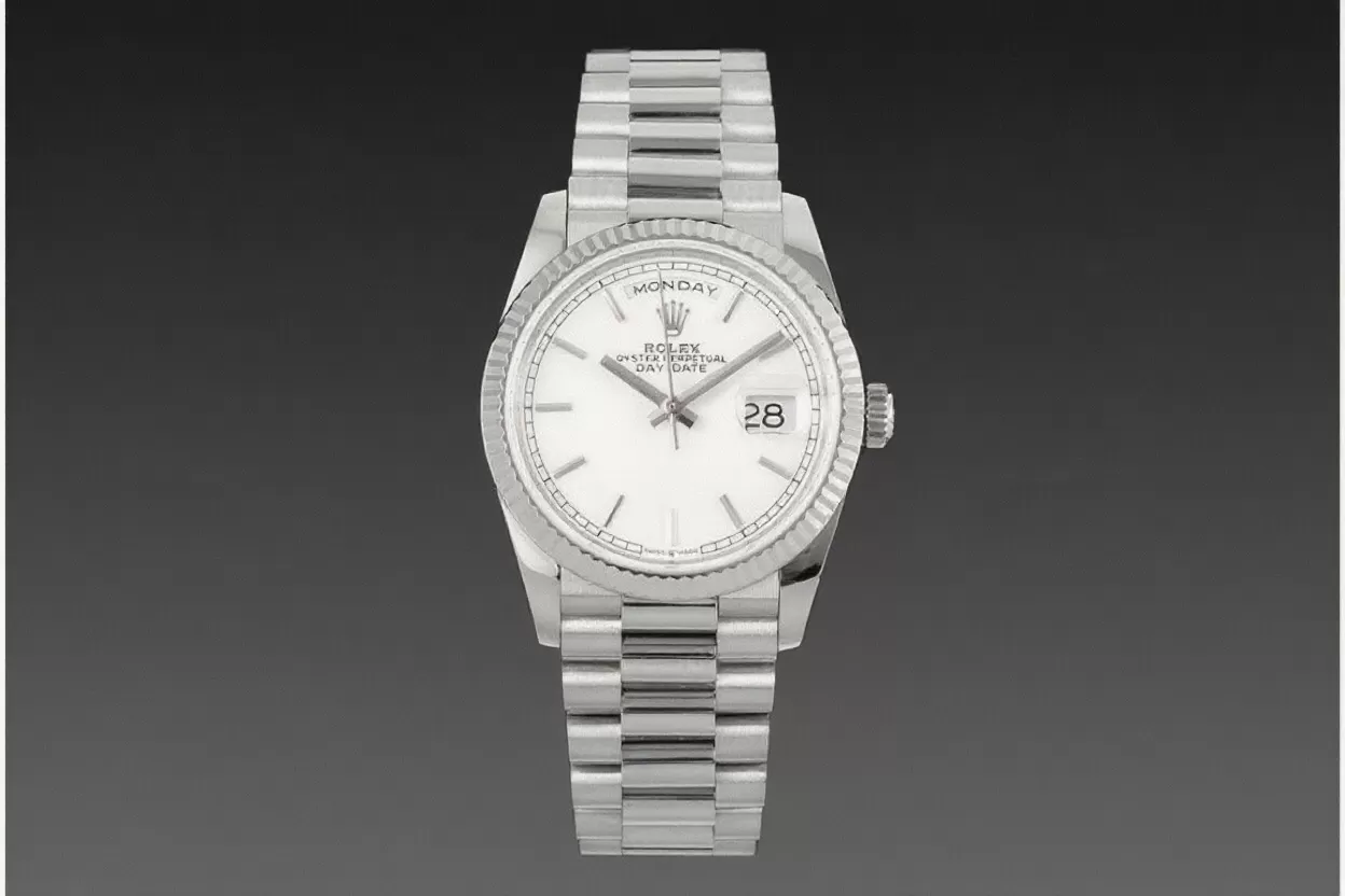 DayDate 128236 36mm SS/SS White/Stk QF V2 A2836(Gain Weight) - Image 5