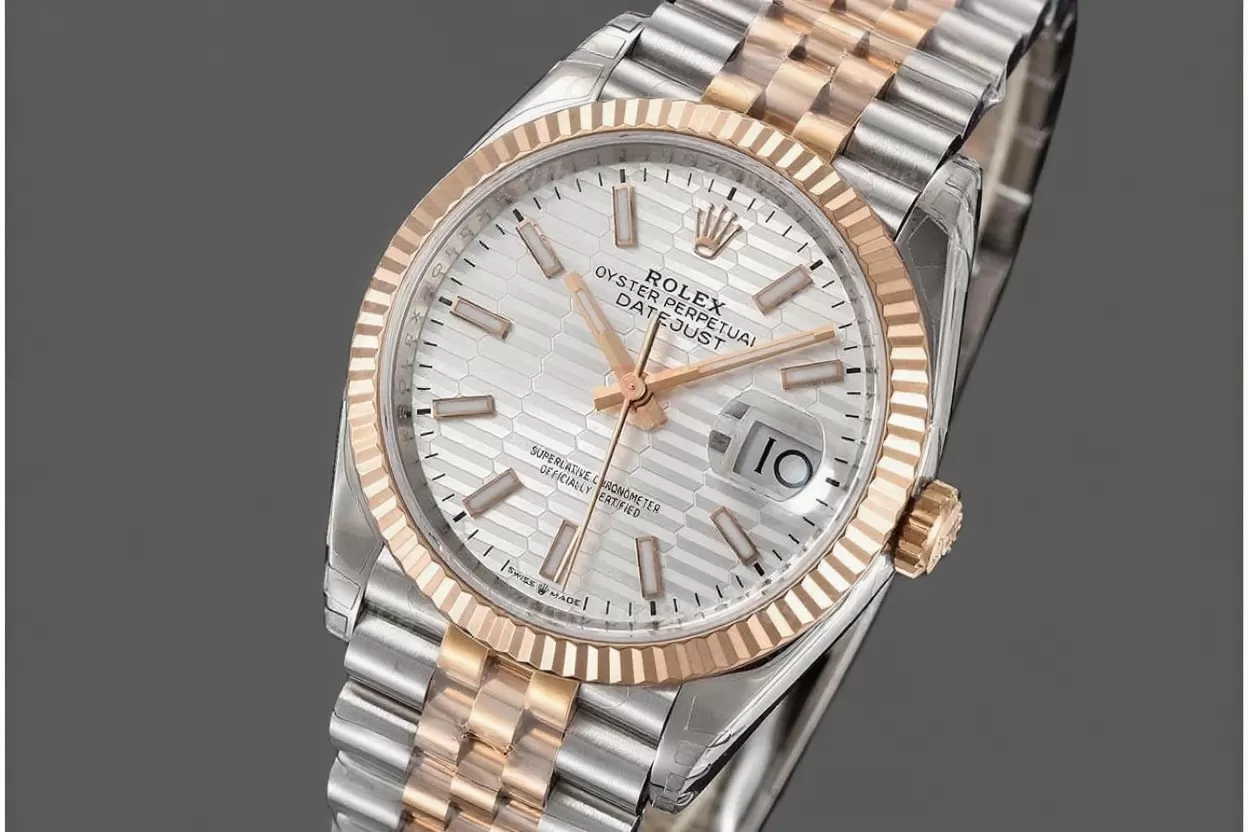 Datejust 126231 36mm Jub RG/SS Silver Textured/Stk VSF DD3235