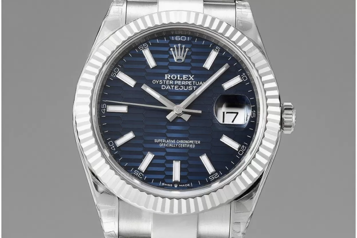 Datejust 126334 41mm Oys SS/SS Blue Textured/Stk VSF DD3235 - Image 2