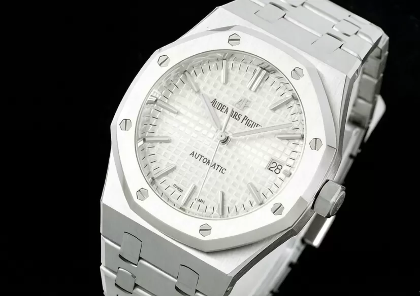 Royal Oak 15450 SS/SS White/Stk ZF SA3120 Super Clone