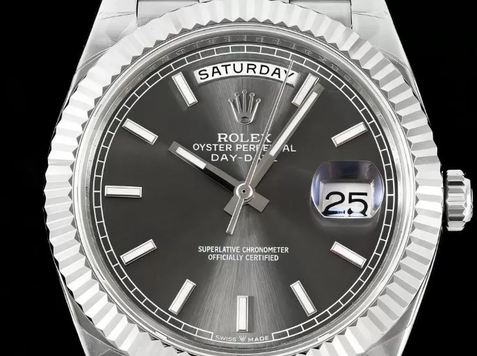 DayDate 228239 40mm Pres SS/SS Grey Dial GSF A3255 (Tungsten Heavy Version) - Image 2