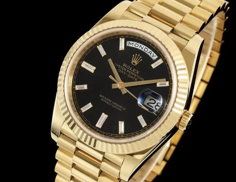 DayDate 228238 40mm YG/YG Black/Dia RCF VR3255 (Gain Weight)