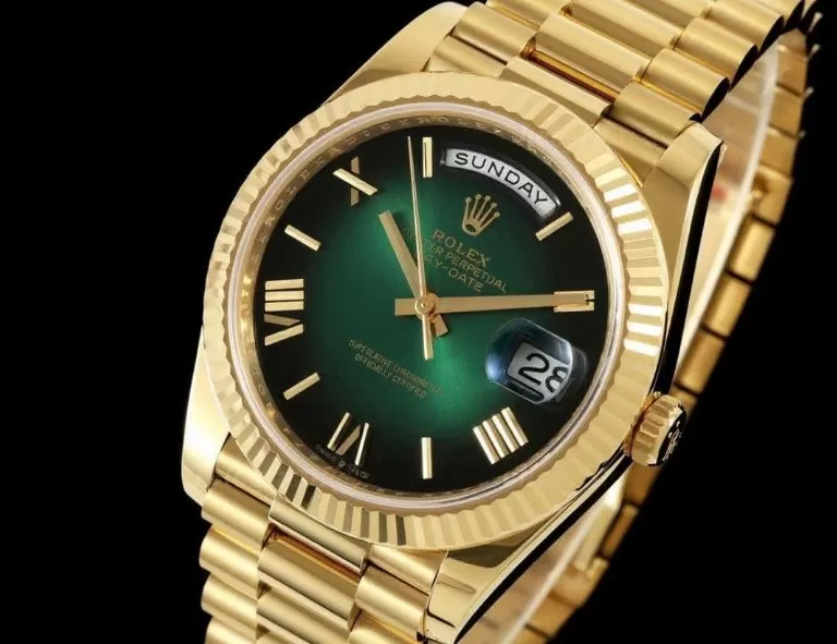 DayDate 228238 40mm YG/YG Ombre Green/Rmn RCF VR3255 (Gain Weight)