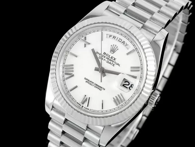 DayDate 228239 40mm SS/SS White/Rmn QF V8 SH3255 (Gain Weight)