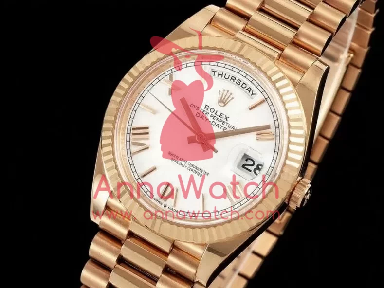 DayDate 228235 40mm RG/RG White/Stk THBF V3 SH3255(Tungsten Heavy Version)