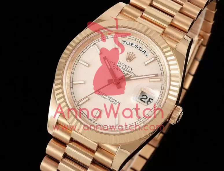 DayDate 228235 40mm RG/RG Champagne Textured/Stk THBF V3 SH3255(Tungsten Heavy Version)
