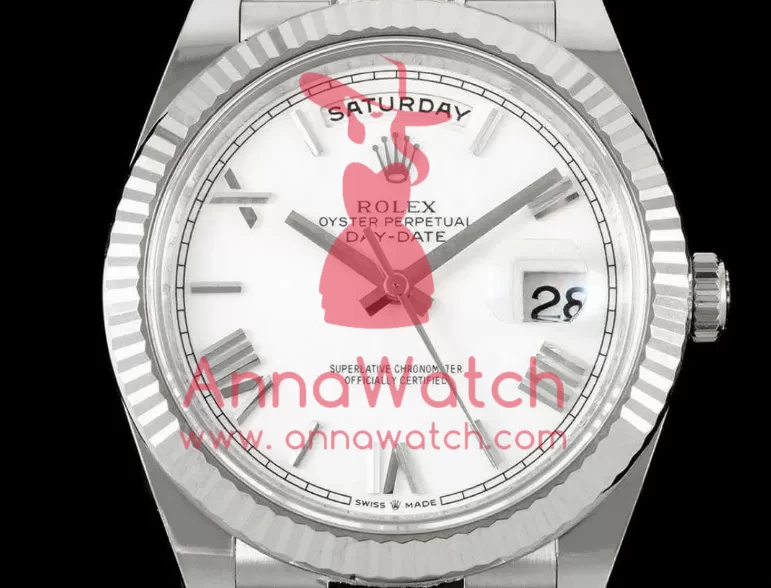DayDate 228239 40mm SS/SS White/Rmn THBF V3 SH3255(Tungsten Heavy Version) - Image 2