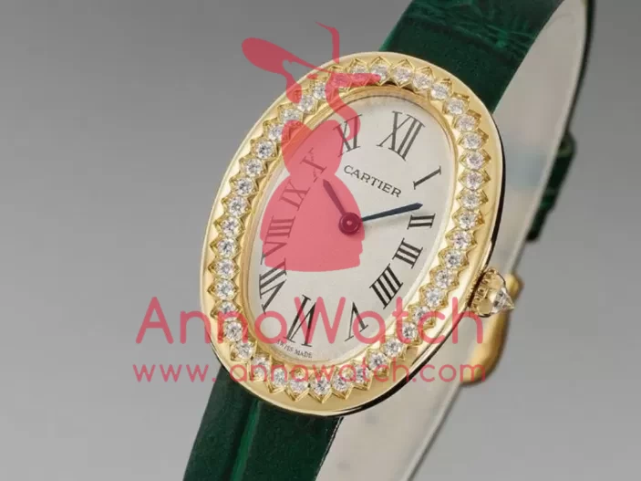 Baignoire Ladies 31mm Dia Green YG/LE White Dial AF Quartz