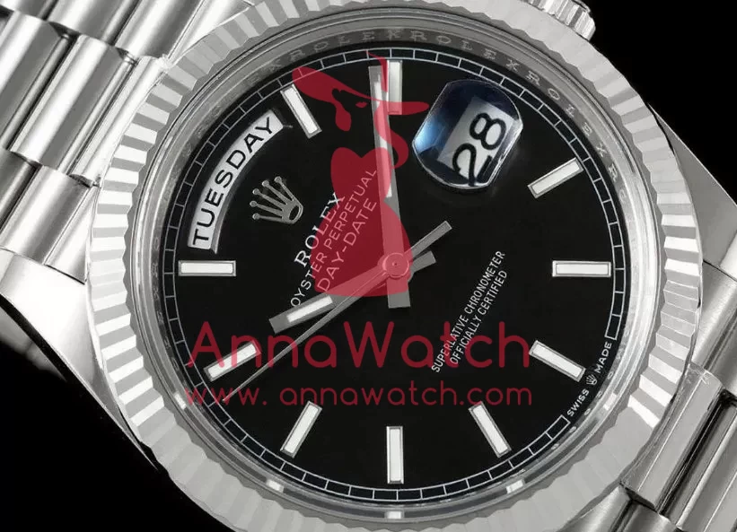 DayDate 228239 40mm SS/SS Black/Stk THBF V3 SH3255(Tungsten Heavy Version) - Image 3