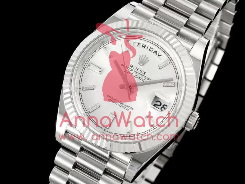 DayDate 228239 40mm SS/SS Silver/Dia THBF V3 SH3255(Tungsten Heavy Version)