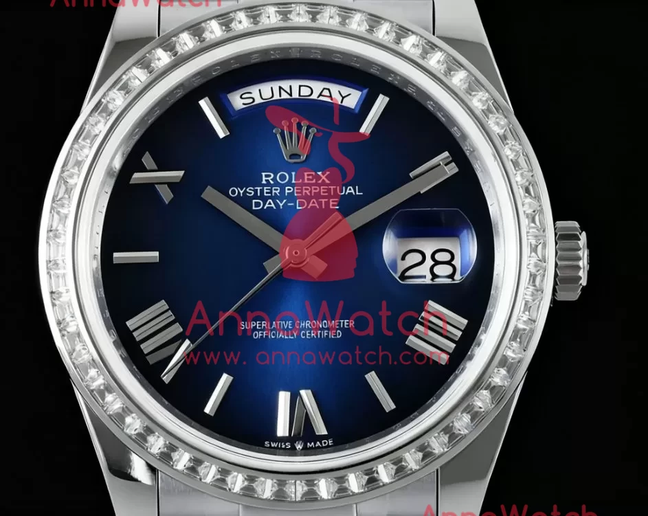 DayDate 228349 40mm Dia SS/SS Blue/Rmn QF V5 A2836(Gain Weight) - Image 2